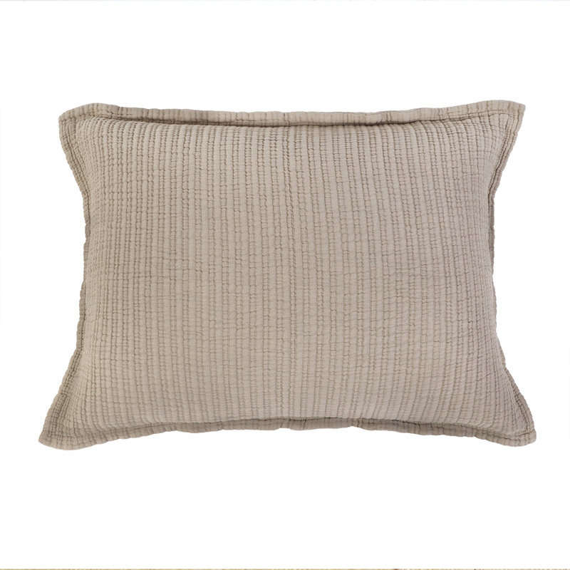 Natural Cotton Ribbed Standard Pillow Sham
