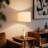 1-Light Round Marble Table Lamp