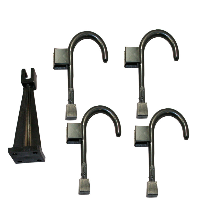 Cintre mural et 4 crochets muraux universal, Anthracite