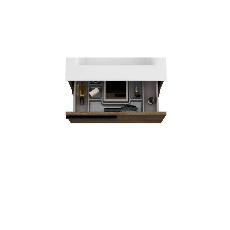 Ensemble de meuble-lavabo simple 24 po, Noyer foncé