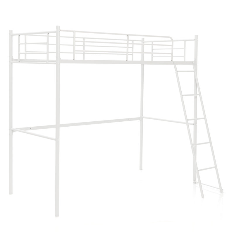 Jessee Iron Open-Frame Bed, White