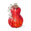 Gourde en verre rouge 8,5 "avec paillettes