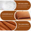Canapé-lit brun moderne en velours côtelé minimaliste avec coussins-342552119