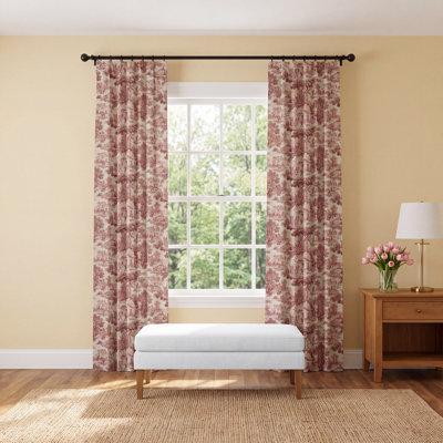 Murphy Toile Double-Lined Pleated Curtain