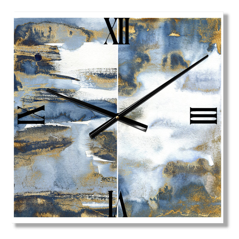 Horloge murale Abstract Waves III, Moyen