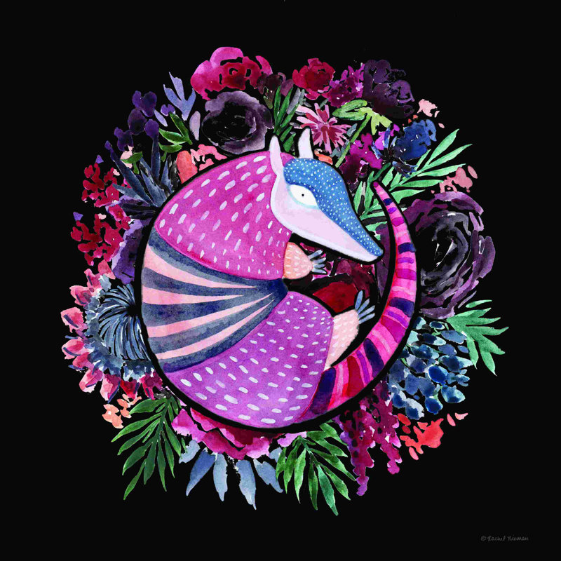 " Armadillo Palace " by Rachel Nieman, 12" H x 12" W, No, Wrapped Canvas