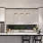 Essinger 3-Light Black & Gold Linear LED Pendant for Kitchen Island with Adjustable Wire 