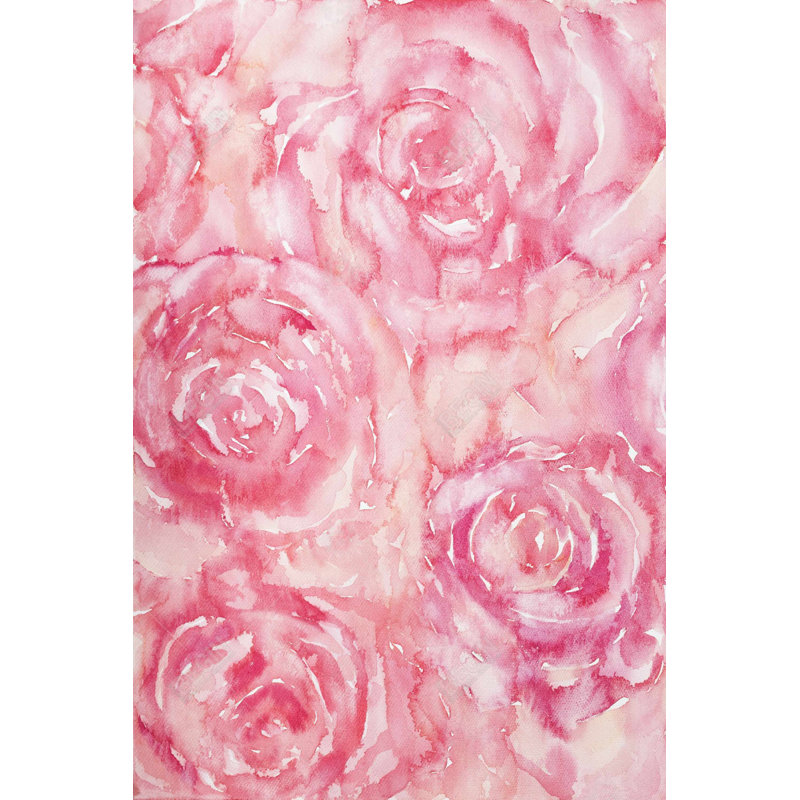 "Roses en aquarelle" sur toile