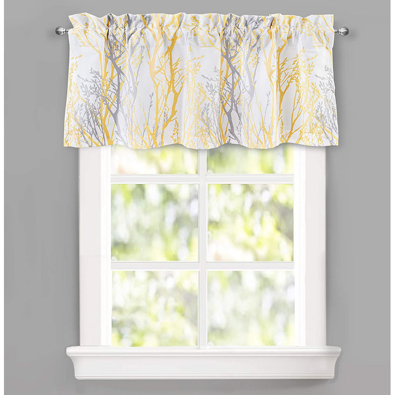 Blann Branch Tailored 52'' W Window Valance in, 52" W x 18" L, Yellow