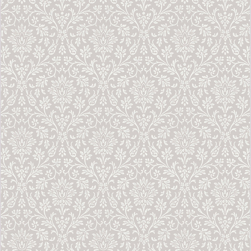 Laura Ashley Annecy Paintable Wallpaper Roll, Dove Gray