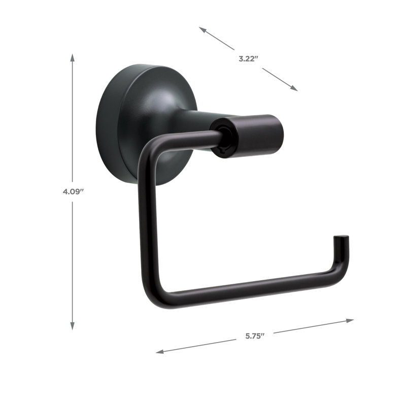 Voisin Open Square Toilet Paper Holder Bath Hardware Accessory in Matte Black