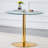 Modern Glam Tempered Glass 5-Piece Dining Set for Small Area-124174008-124174009
