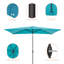 Parasol de marché rectangulaire 10' x 6,5'-66223631