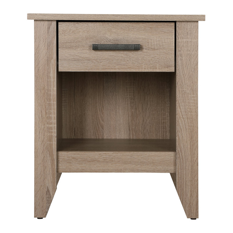 Table de chevet moderne avec options de rangement, Sable