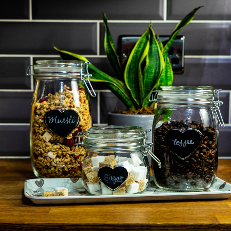 Glass Storage Jar, 115 H x 114 W x 114 D cm