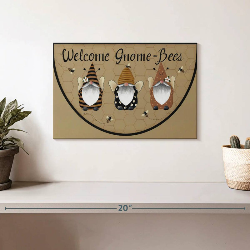 Kelan Welcome Gnome Bees, 8" H x 12" W