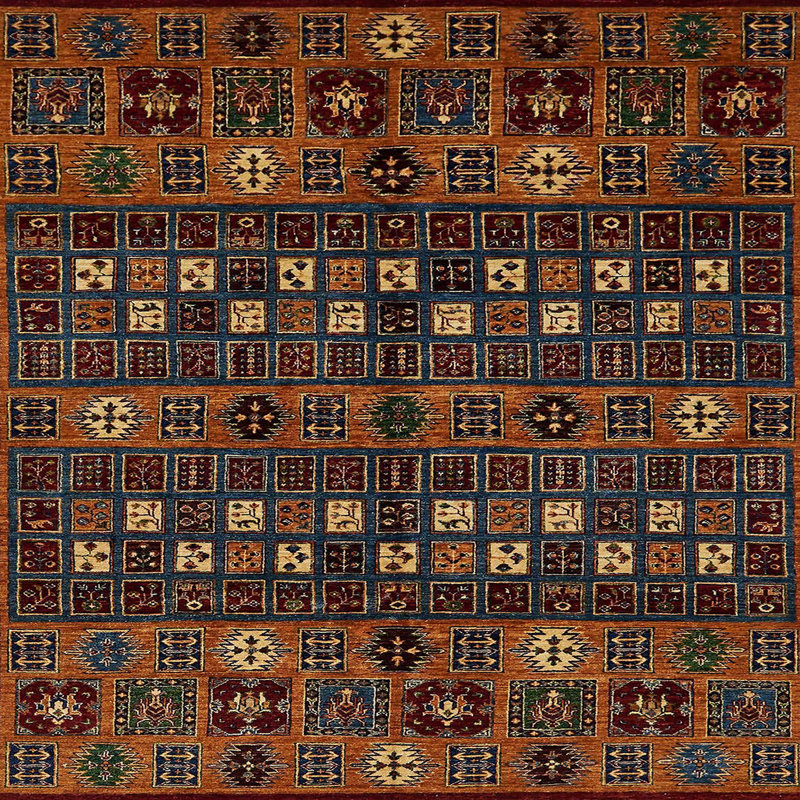 Tapis abstrait moderne 622, Carré 6 pi