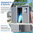 5X3ft Gray Resin Outdoor Storage Shed With Floor, Waterproof Lockable Design And Window - Ideal Tool & Garden Storage For Backyard, Patio, Lawn