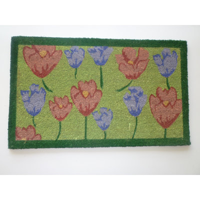 Non-Slip Floral Outdoor Doormat
