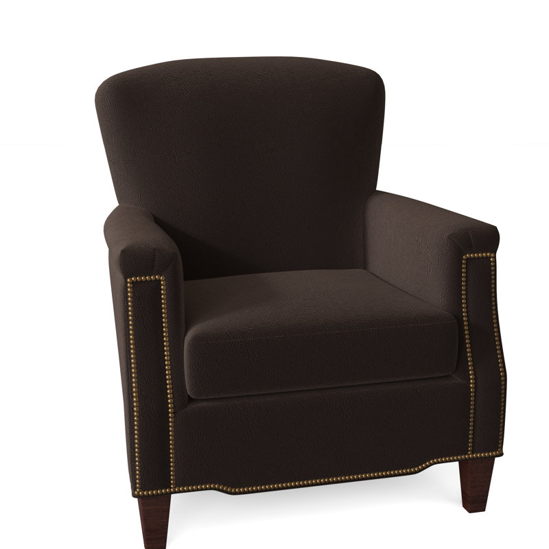 Vincent Armchair, Natural, Mahogany, Anilina Hunter Genuine Leather