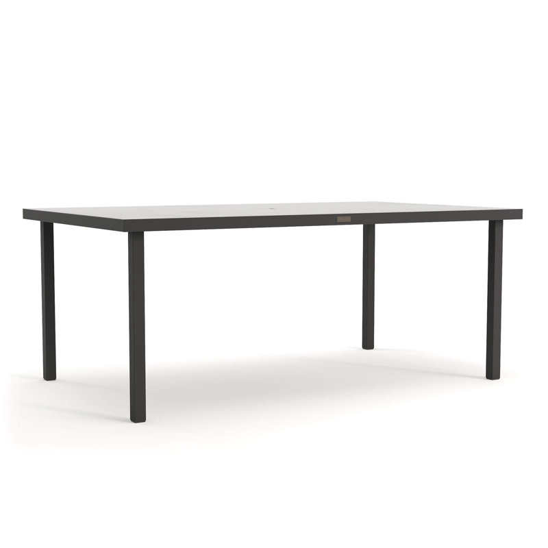 Solid Top Tables Outdoor Dining Table, Antique Bisque/Beige