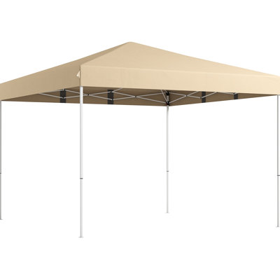 Height Adjustable Pop Up Tent, 13' X For Outdoor, Garden, Patio, Party. With Wheeled Carry Bag, Beige Outdoor Sunshade Canopy, Height, Shelter