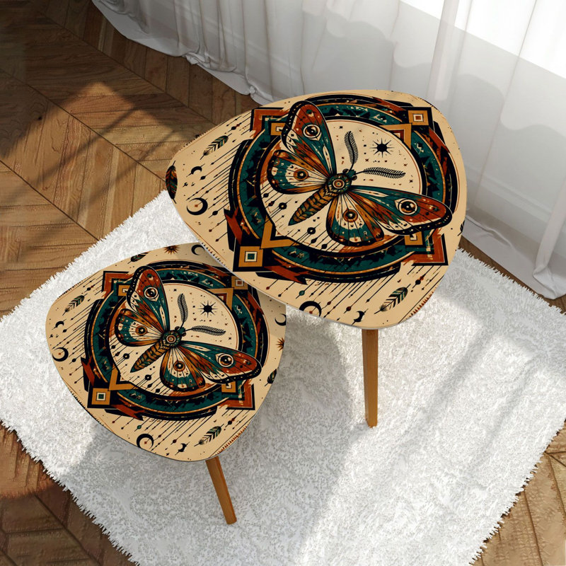 Ensemble de 2 tables basses gigognes Triangle