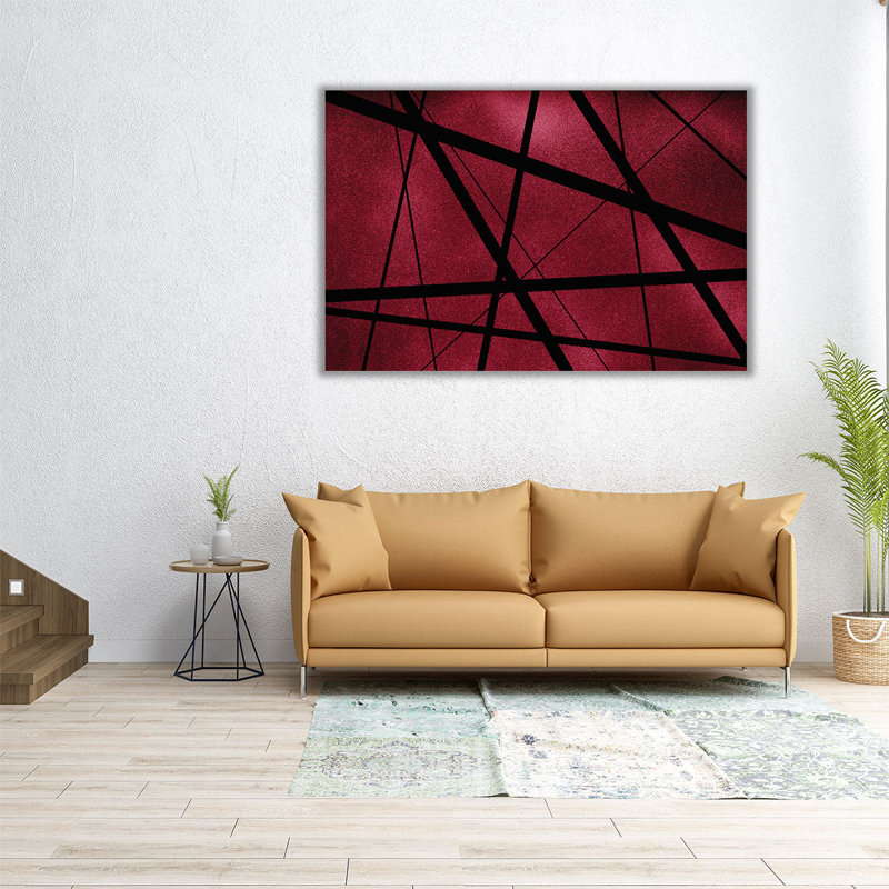 «Geometric Lines 1», reproduction d'art sur toile, H 32 po x l 48 po