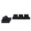 Canapé modulaire en velours noir 120 pièces 5 pièces