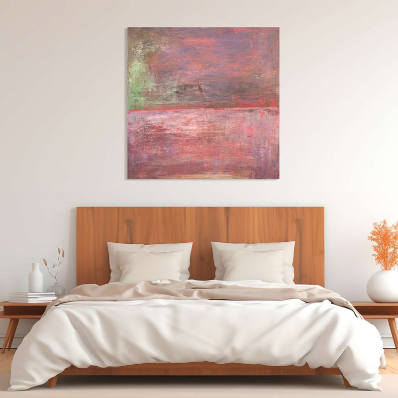Abstract Painting: Horizon Of Light VIII - Wrapped Canvas Print, 40cm H x 40cm W
