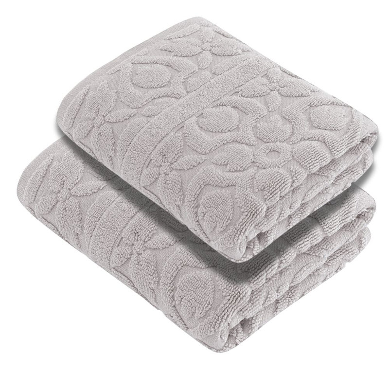 Luxury Turkish Hand Towels, 100% Turkish Cotton, Quick Drying, High Absorbency, Soft Towels For Home and Bath, Oversized 20"W x 30"L 2-Piece Plush Hand Towels, Flora Style