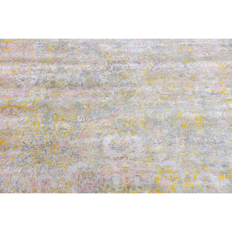 Abstract Area Rug in Gold And Multi, Rectangle 12' x 15'