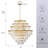 Natesha 28”  12-Light Gold Tiered Crystal Chandelier