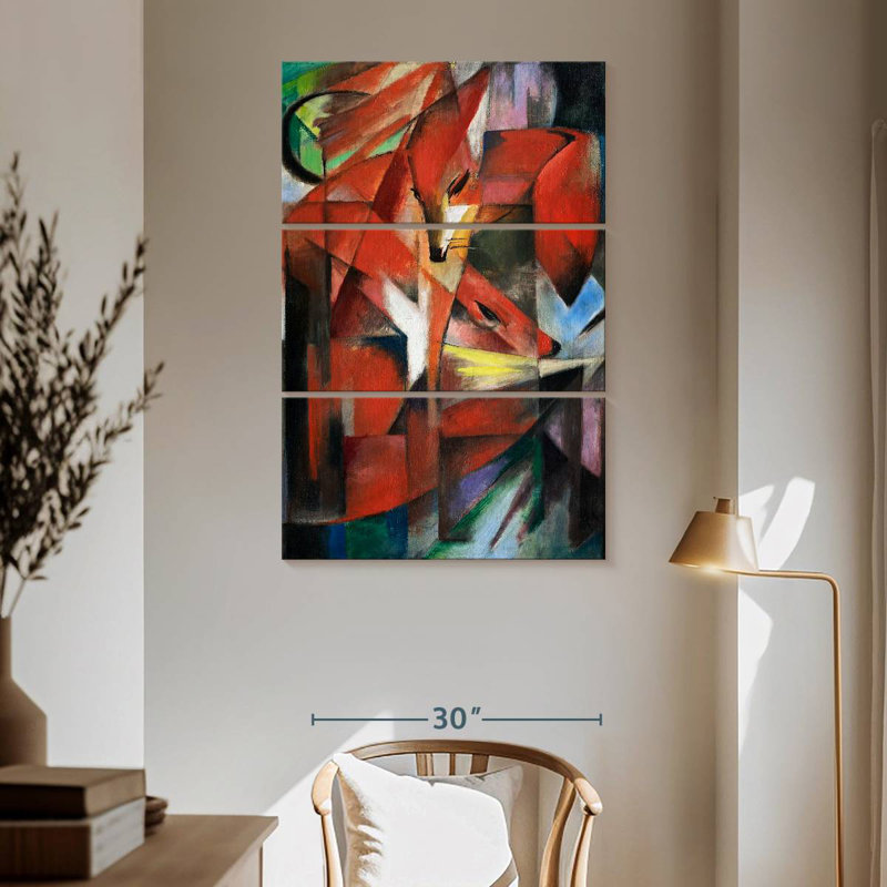 Brampt The Foxes 1913, 65" H x 42" W