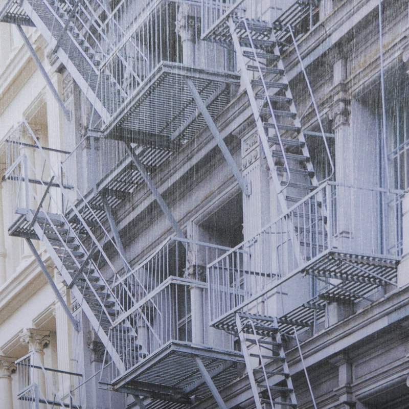 Façade fraîche - reproduction d'art texturée encadrée à la main avec passe-partout, Fresh Façade