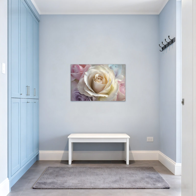Plantes et fleurs rose pastel à motif floral Z251224084240944298, H 16 po x l 24 po