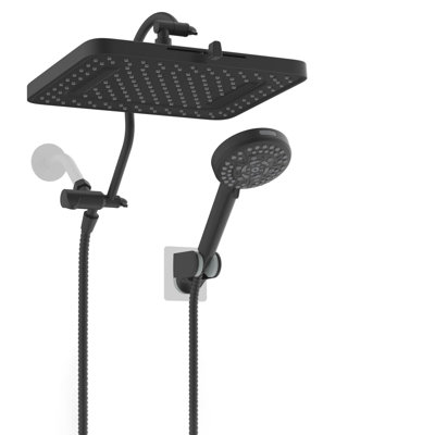 Système de douche à jet de pluie de 5 po avec 5 jets à haute pression et 10 modes personnalisables UltraFlow Pro