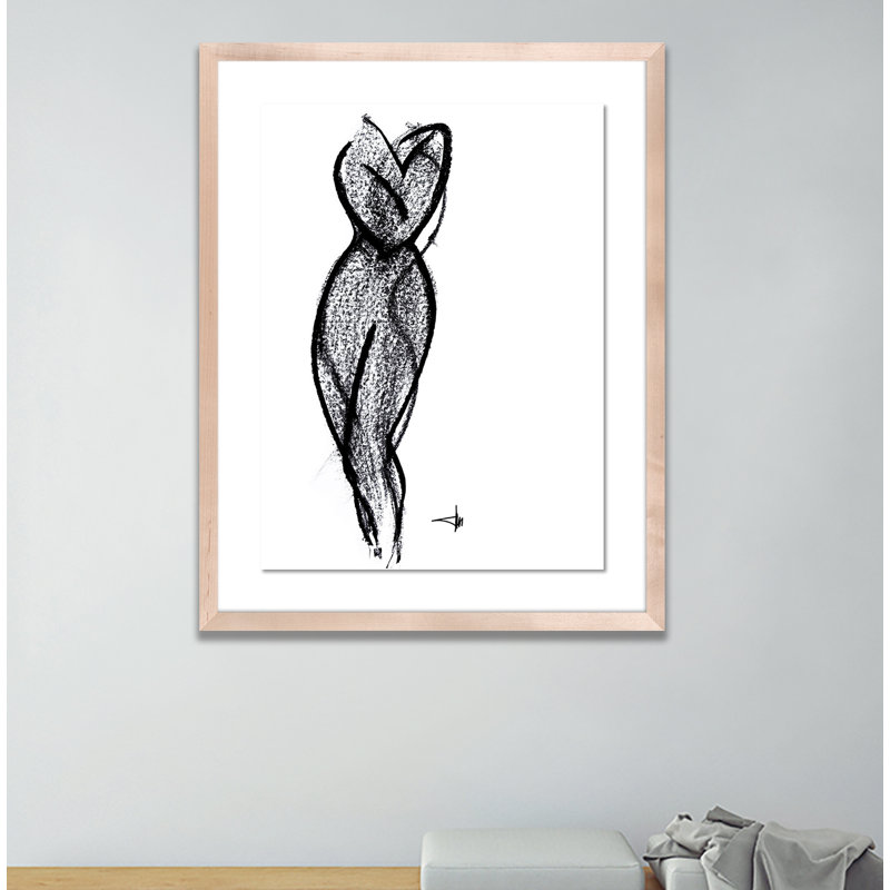 Nude 6 Print by Johan Gert Manschot, 48" H x 38" W x 2.5" D, Natural