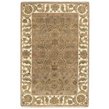 High-Quality Hand-Knotted Brown And Ivory Area Rug