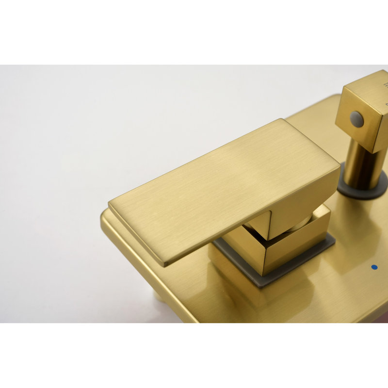 10 Inches Rain Shower Head And Handheld In Brushed Gold, Wall Mounted High Dual System Valve Trim For Bathroom , Gold With