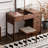 Solid Wood Clamshell Multi-Functional Storage Cabinet Integrated Makeup Table