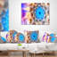 Pissenlit bleu à motif de pétales fractaux - imprimé floral-30718472-30718468