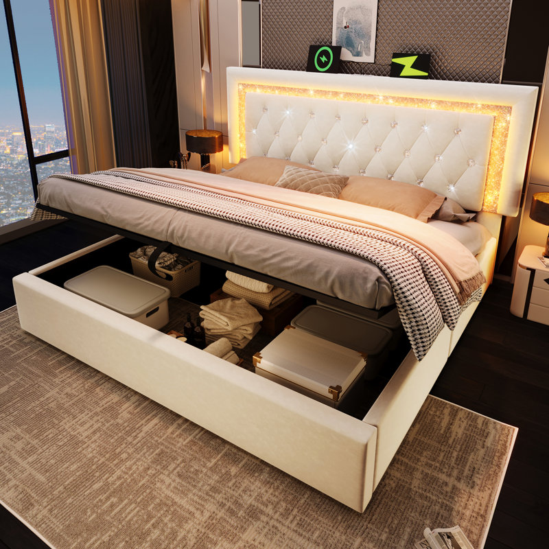 Double (4'6) Bed Frame, Beige