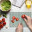 Ambesonne Modern Tempered Glass Cutting Board Hexagonal Shaped Lines Multicolor