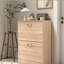Armoire à chaussures en bois pour entrée, armoire de rangement à chaussures avec 2 portes rabattables