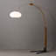 Lampe sur pied Morelli - 84 po, laiton vieilli et noyer, gradateur, base en V-88561505