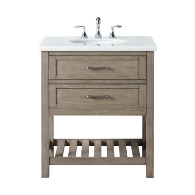 Zachrey 31 " W Freestanding Standard Free Standing 1 Single Vanity Bathroom Vanity With Cultured Marble Top