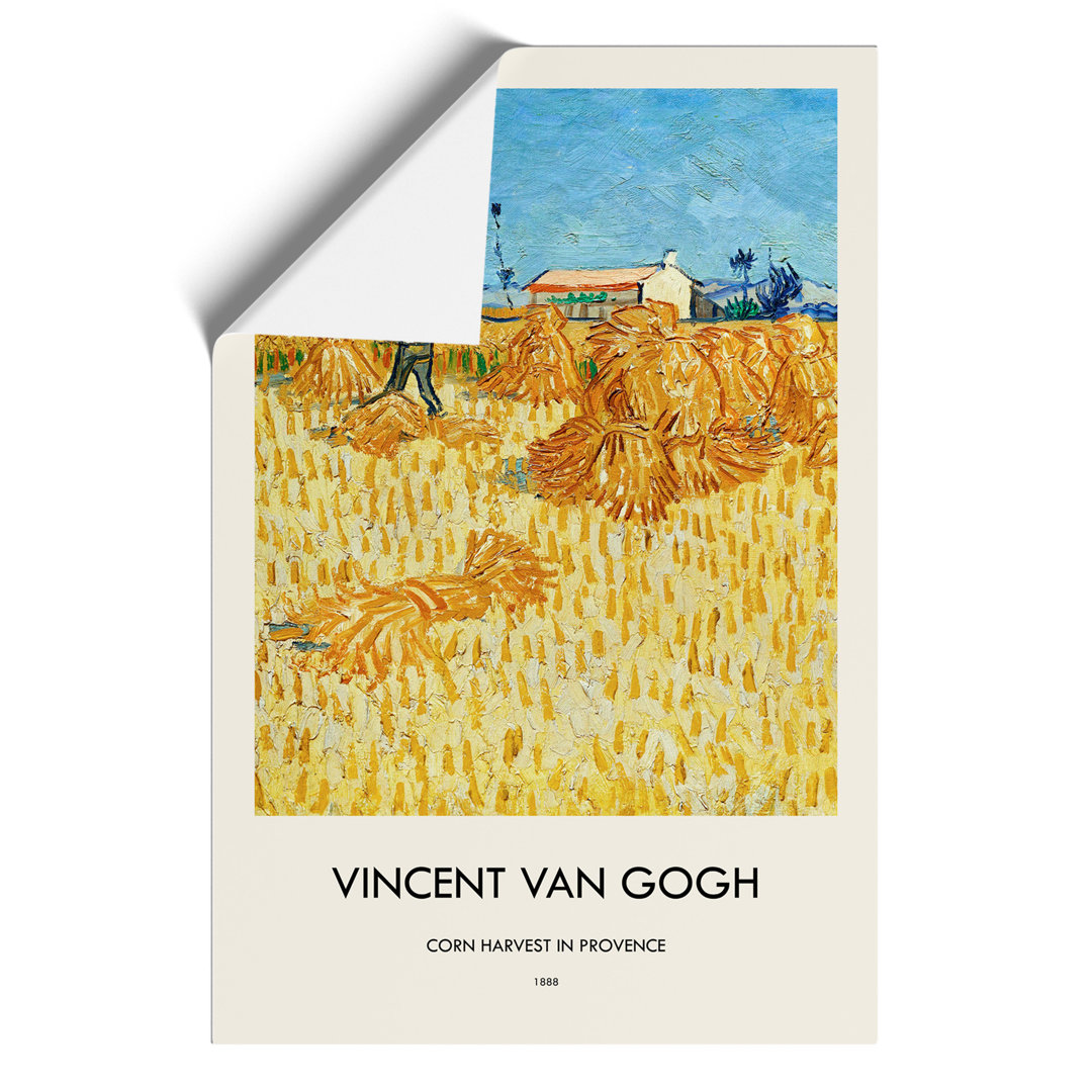 Harvest in Provence by Vincent Van Gogh - Unframed Painting