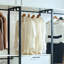 Garde-robe à structure métallique - Eau et chaleur, Rangement très profond, Bois autoportant blanc, Structure, Fabrication, À endommager, Panneau E0