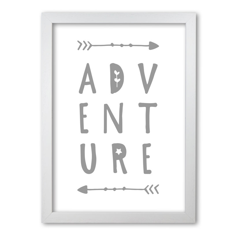 Adventure - Print, White Grain Frame, 60 cm H x 42 cm W x 5 cm D
